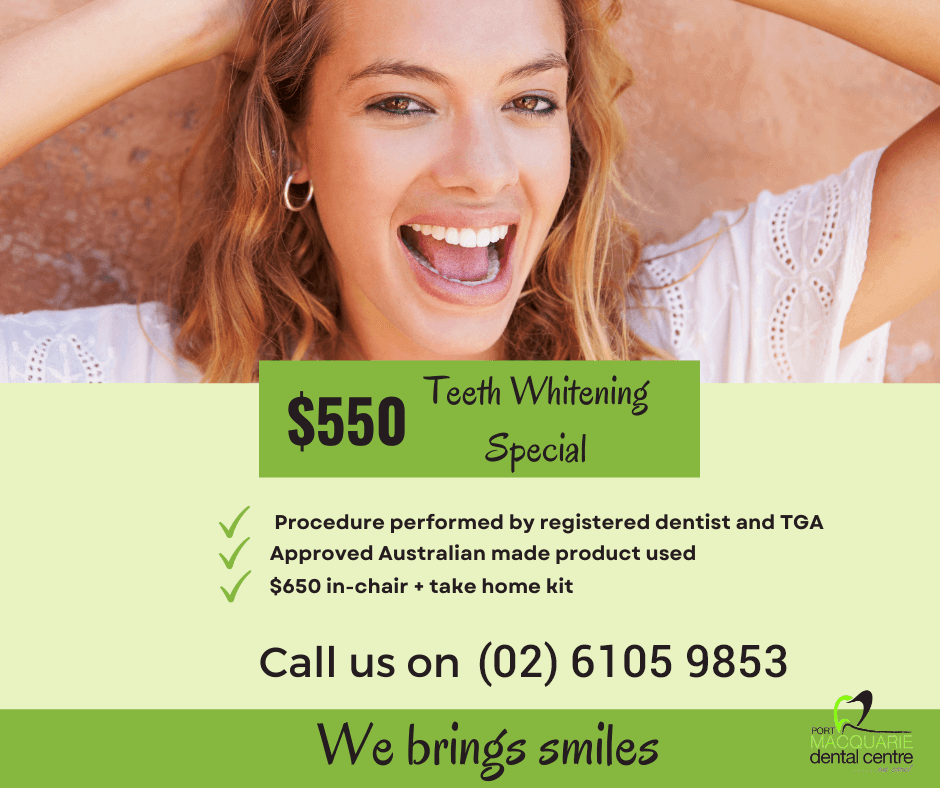 in chair teeth whitening banner dentist port macquarie