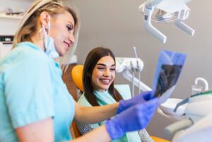 teeth prepped for veneers consult